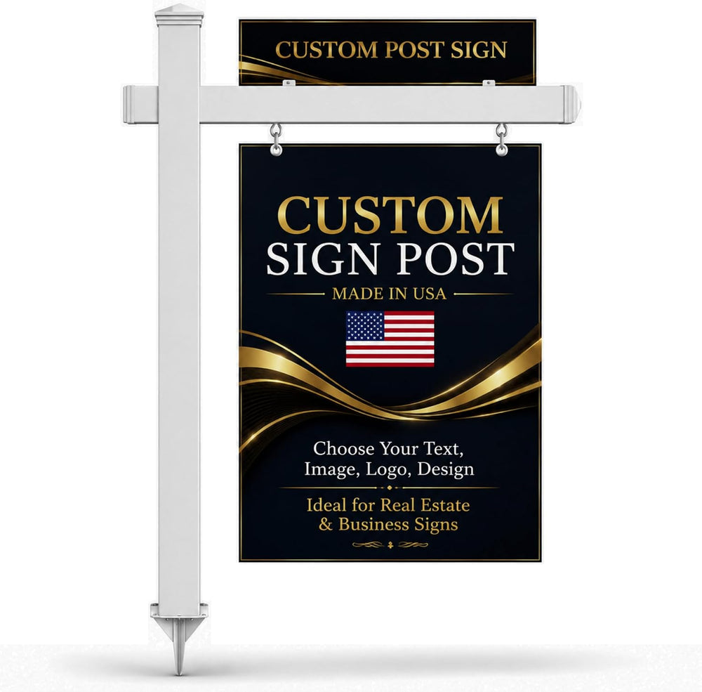 Yard Sign Post BY BCB, Real Estate Sign Post Printed in USA