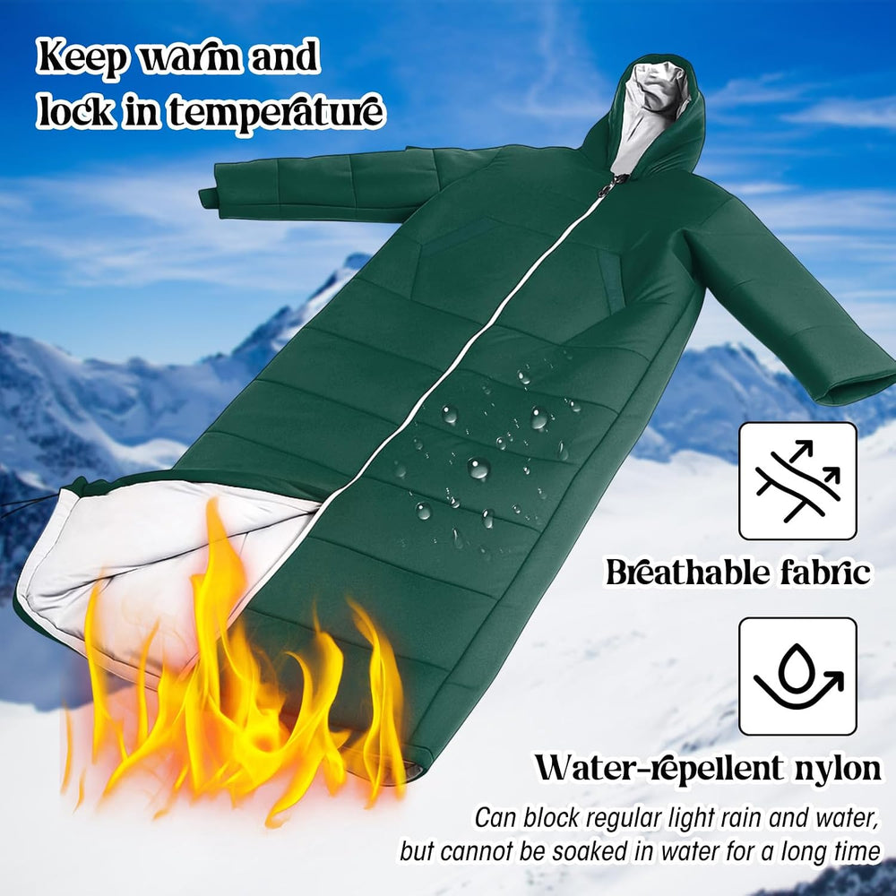 Macarrie Cold Weather Wearable Sleeping Bag for Adults with Sleeves