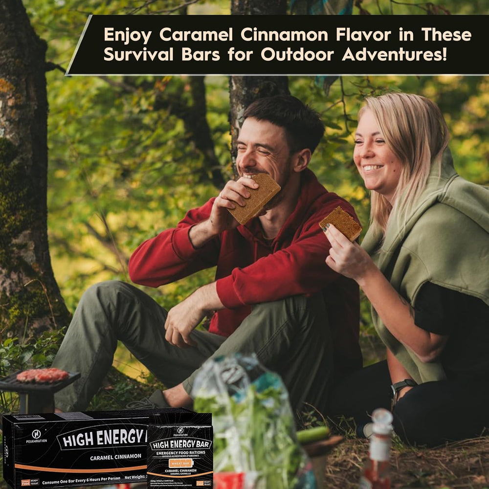 PEAK4RATION High Energy Bar | Compact Compressed Food Bar - Caramel Cinnamon ...