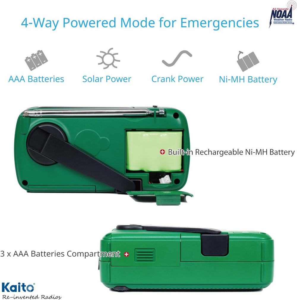 Best NOAA Portable Solar/Hand Crank AM/FM, Shortwave & NOAA Weather Emerg...