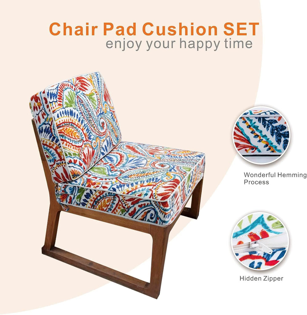 JMGBird Outdoor Chair Cushions Set of 2, Water Resistant Seat Cushions 22 x 2...