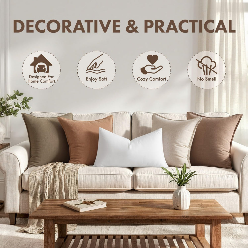 MIULEE 18x26 Inch Synthetic Down Alternative Pillow Insert