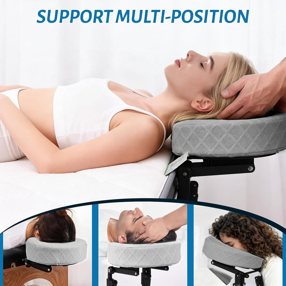 Portable Massage Headrest for Bed, Adjustable Face Cradle & Face Down Pil...