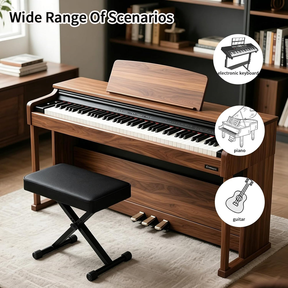 Piano Bench, Keyboard Stool,Piano Stool,16''-20'' Height Adju...