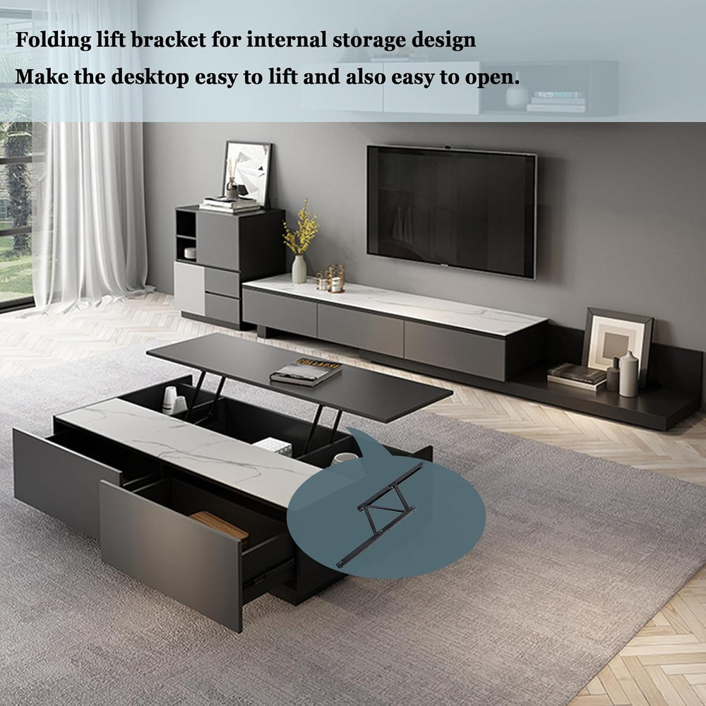 2 Pcs Folding Lift Up Top Coffee Table Hinge,Coffee Table Lift Top Hardware, ...
