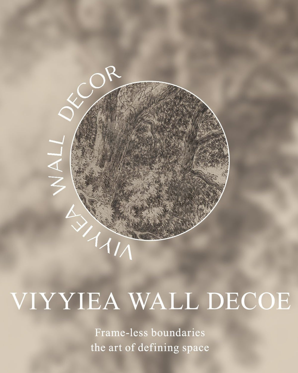 VIYYIEA Extra Large Canvas Wall Art - Vintage Tree Scroll, 36x54 Inch