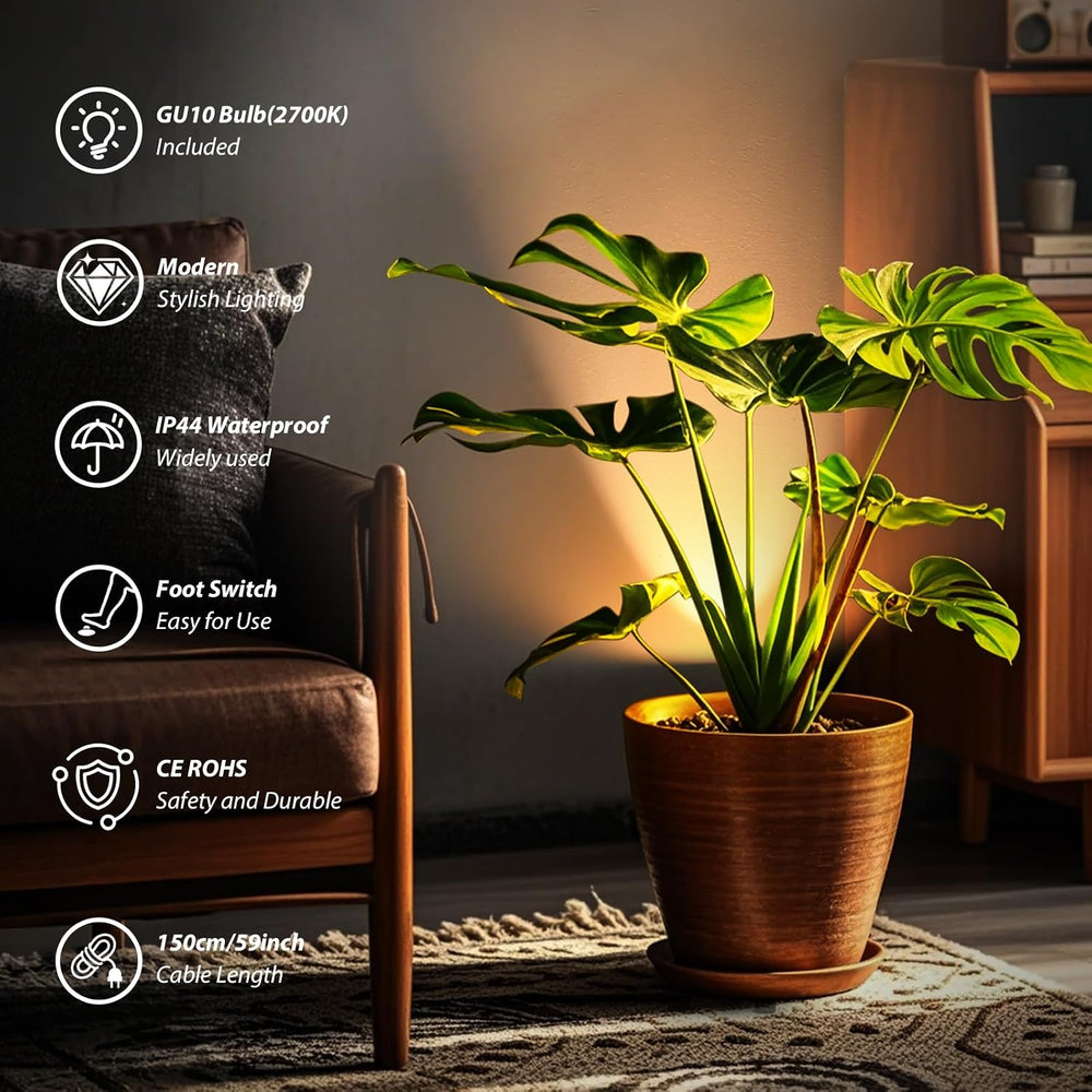 Uplighting Indoor, 7W Floor Can Lights with 2700K LED GU10 Bulbs