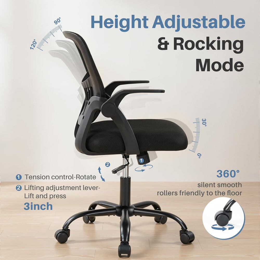 DUMOS Home Office Desk Chair, Computer Lumbar Support Comfy Chair