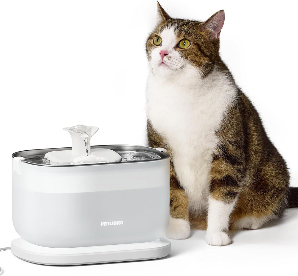 PETLIBRO Cat Water Fountain, Cat Fountain Indoor Stainless Steel Tray, 2.5L/8...