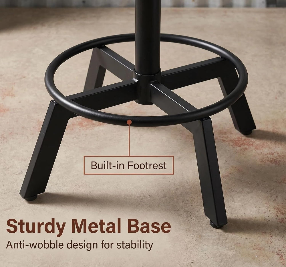 Vintage Bar Table 30-35.4inch Height Adjustable Industrial Bistro Table Retro...