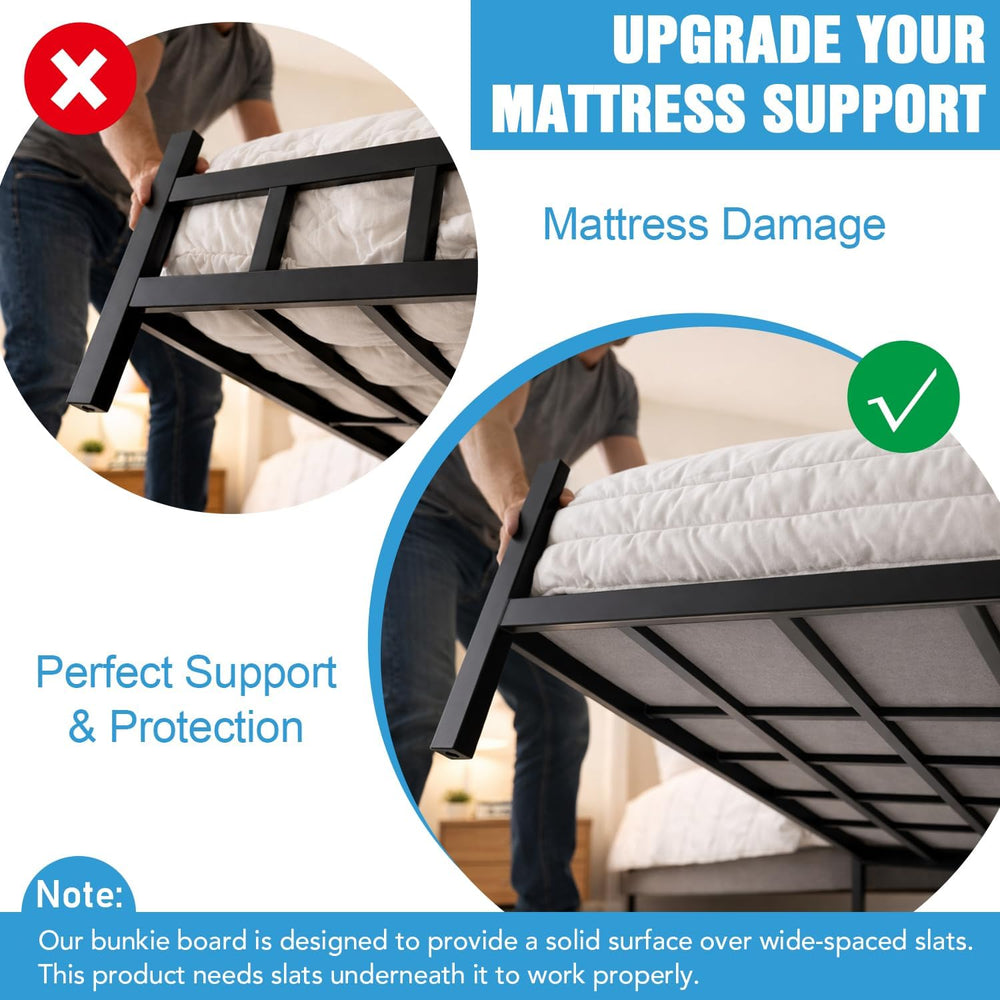 Bunkie Board Queen Size (60x80''), 10mm Bed Boards for Under Mattress...
