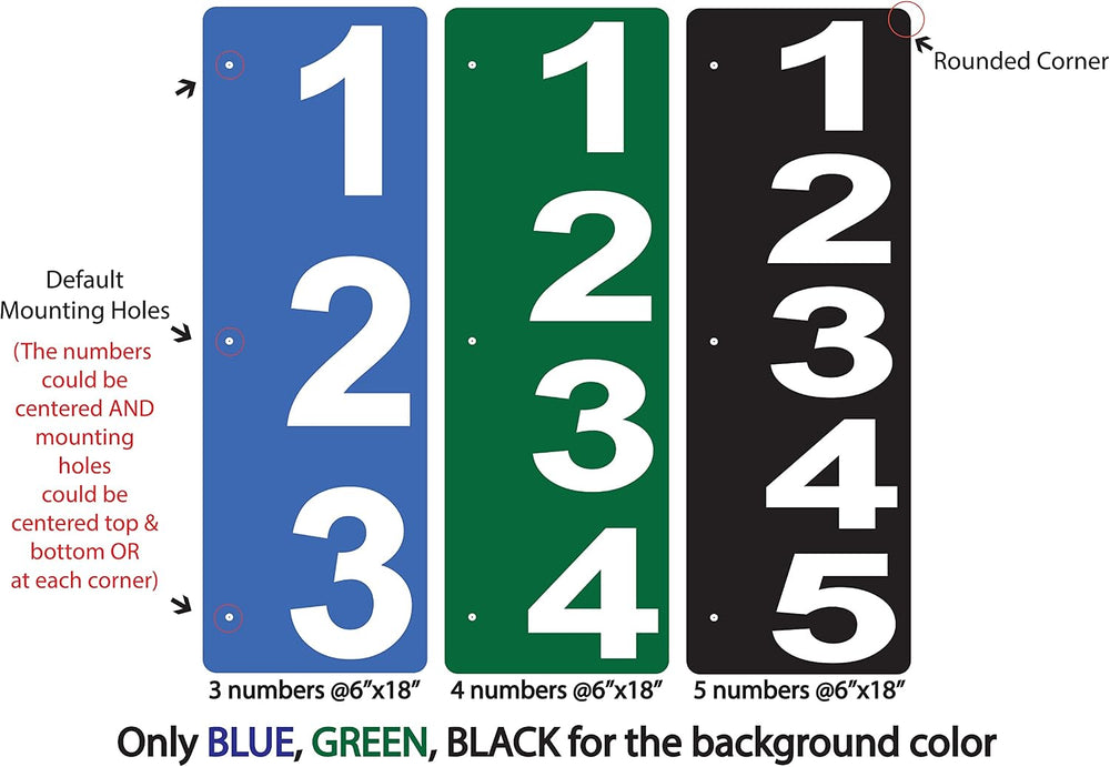 Reflective Custom Address Sign Highly Visible Day & Night, Excellent for ...