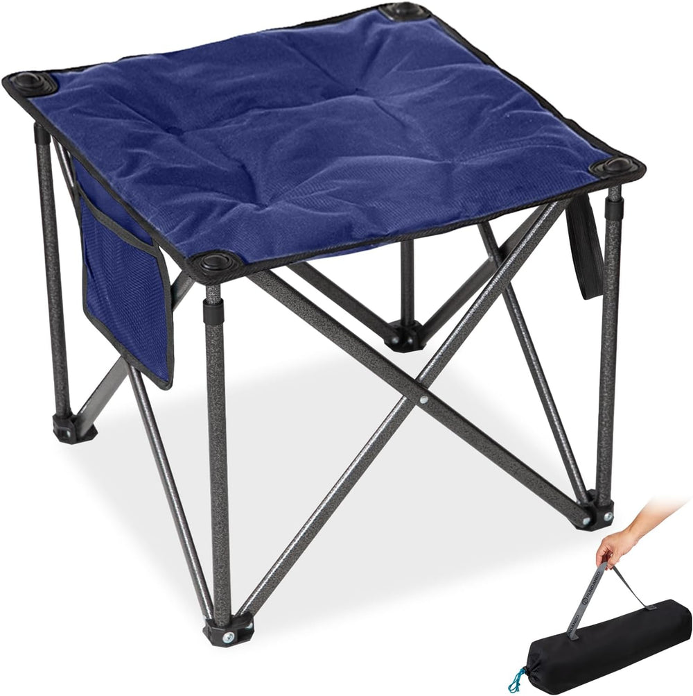 FUNDANGO Oversized Camping Stool for Adults,Thick Padded 18.1 Inch Folding Ot...