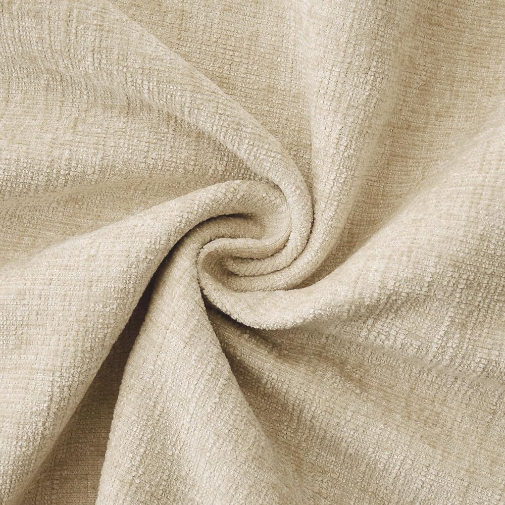 MIULEE Decorative Euro Sham Pillow Covers 24x24 Inch Beige 2 Pack
