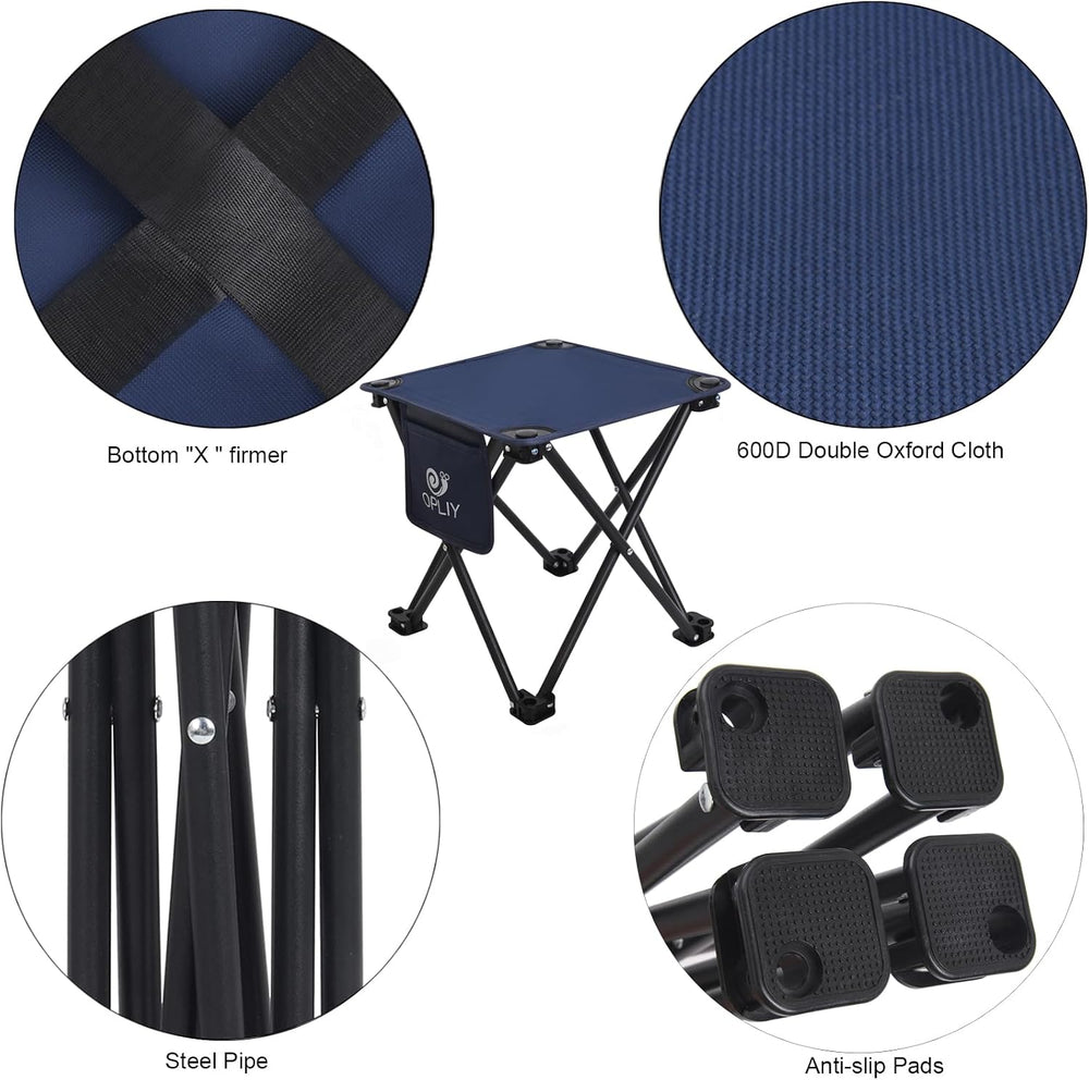 Opliy Camping Stool 2 Pack,13.5 Inch Portable Folding Stool for Outdoor Garde...