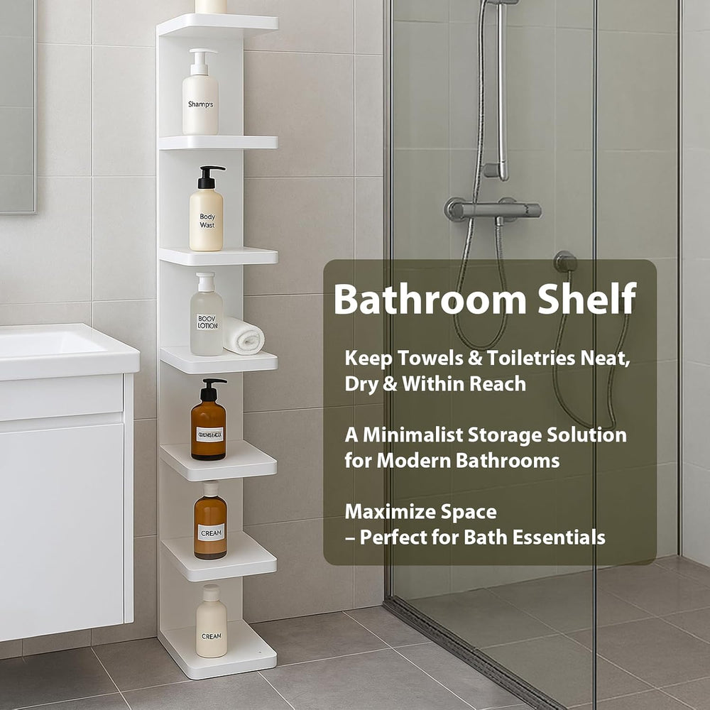LitaEther Versatile 7 Tier Wall Shelf Unit,White Lack Wall Shelf,Display Floa...