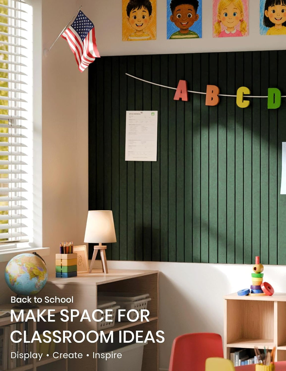 Fluxynara Felt Bulletin Board & Cork Board Alternative 48'' x 36&...