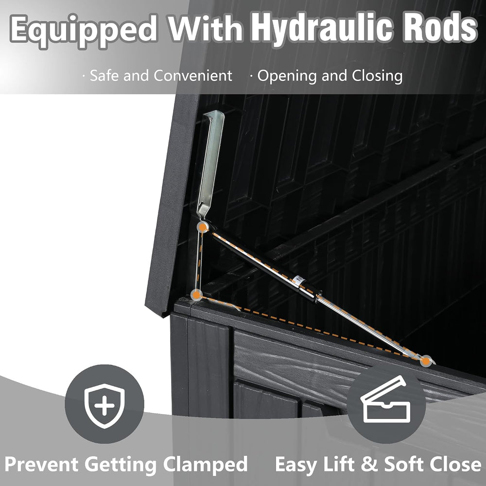 Outdoor Storage Box Waterproof, 150 Gallon Deck Box For Patio Storage