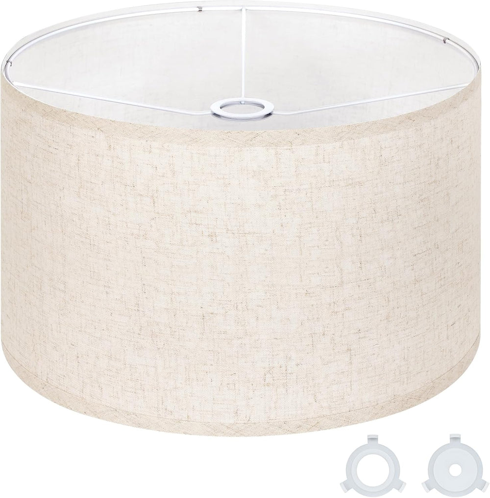 OUTON Beige Large Drum Lamp Shade for Floor Lamps, 18.5" x 18.5" x ...
