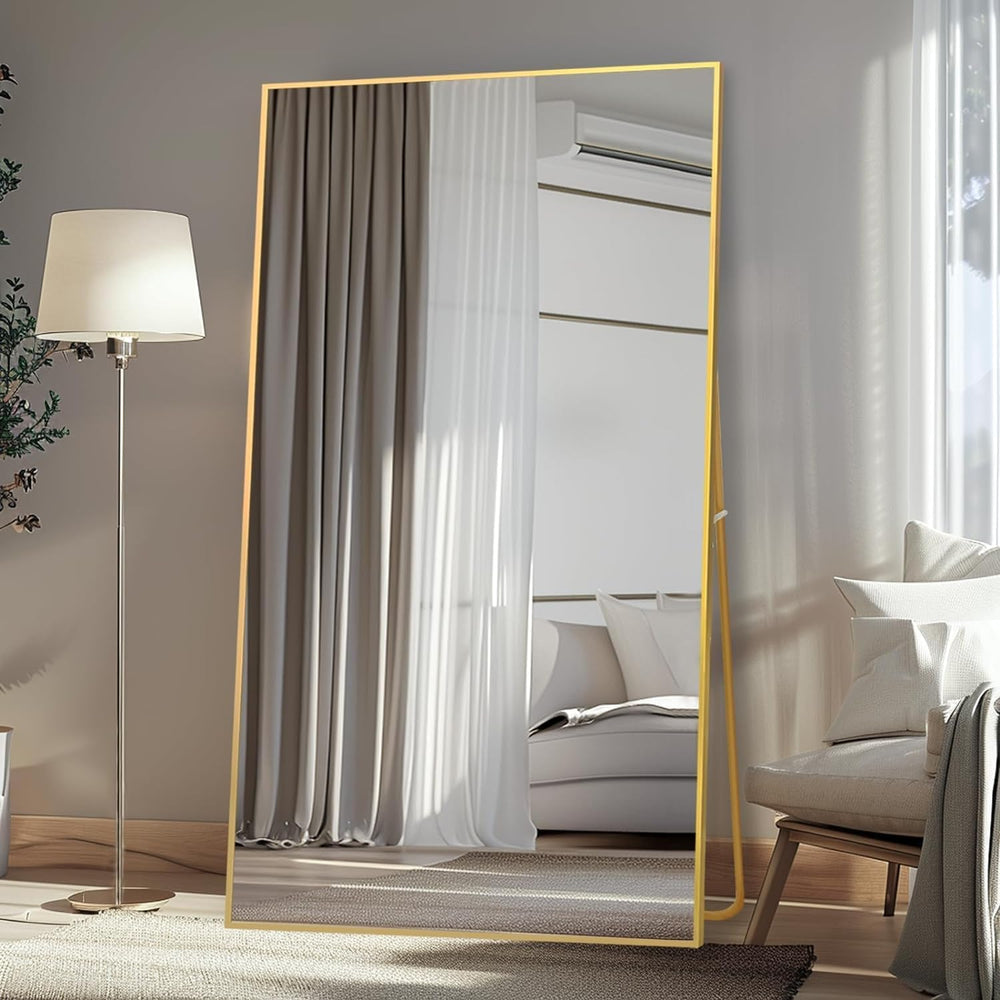 LFT HUIMEI2Y 76"x34" Full Length Mirror, Gold Floor Mirror