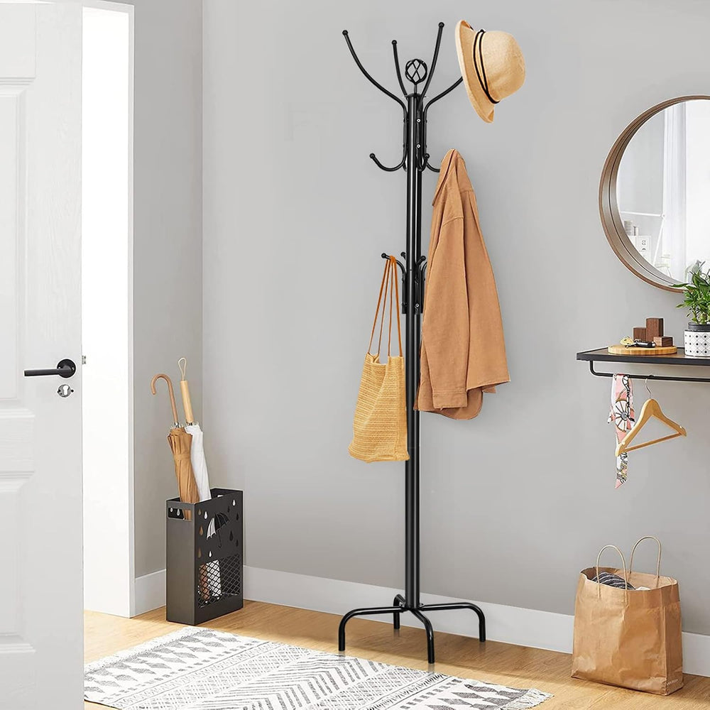 Tangkula 78 Inch Freestanding Coat Rack, Black