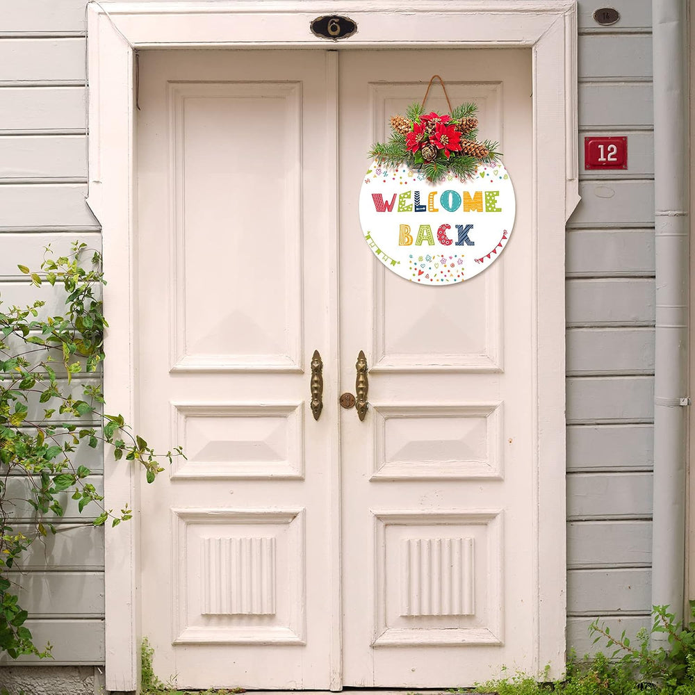 Jetec Sublimation 12 Inch DIY Door Decor Sublimation Blank Wooden Hanger Welc...