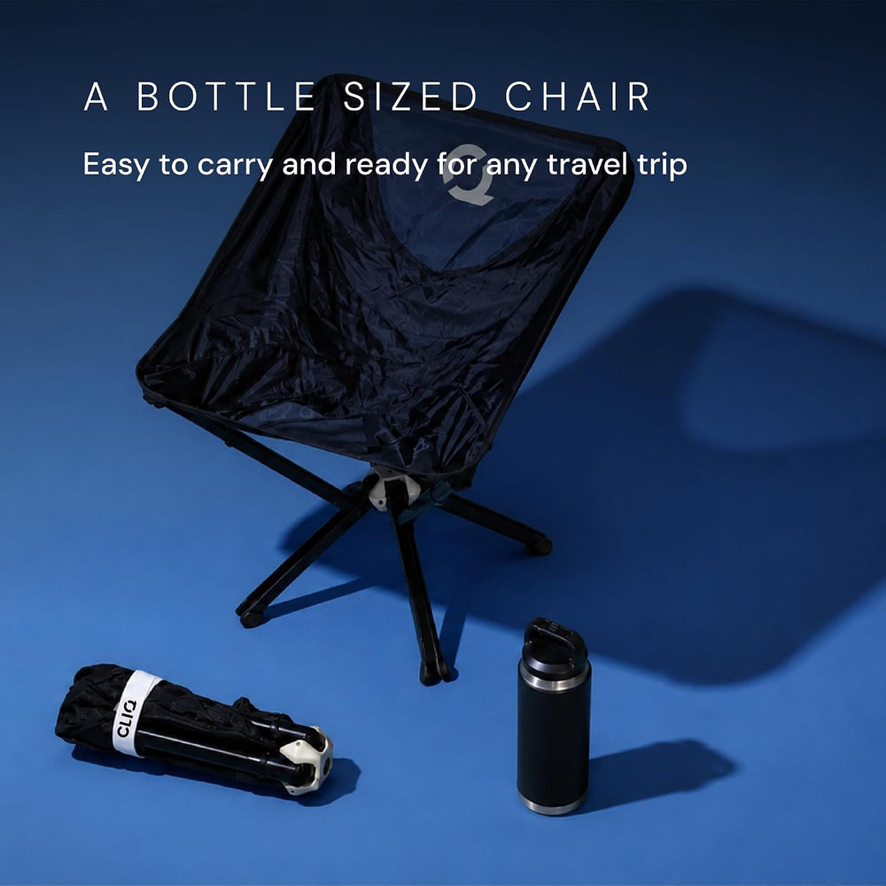 CLIQ ClassiQ Camping Chair, Lightweight Portable Folding Chair, Black
