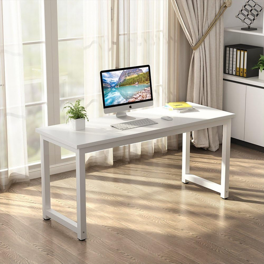 Tribesigns Computer Desk, 63 inch Large Office Desk Computer Table Study Writ...