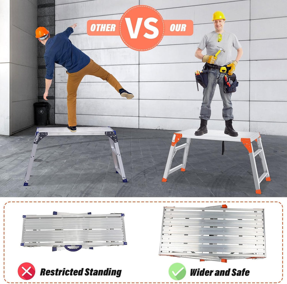 SHANTRA Multifunctional & Adjustable Work Platform with 330 lbs Capacity,...