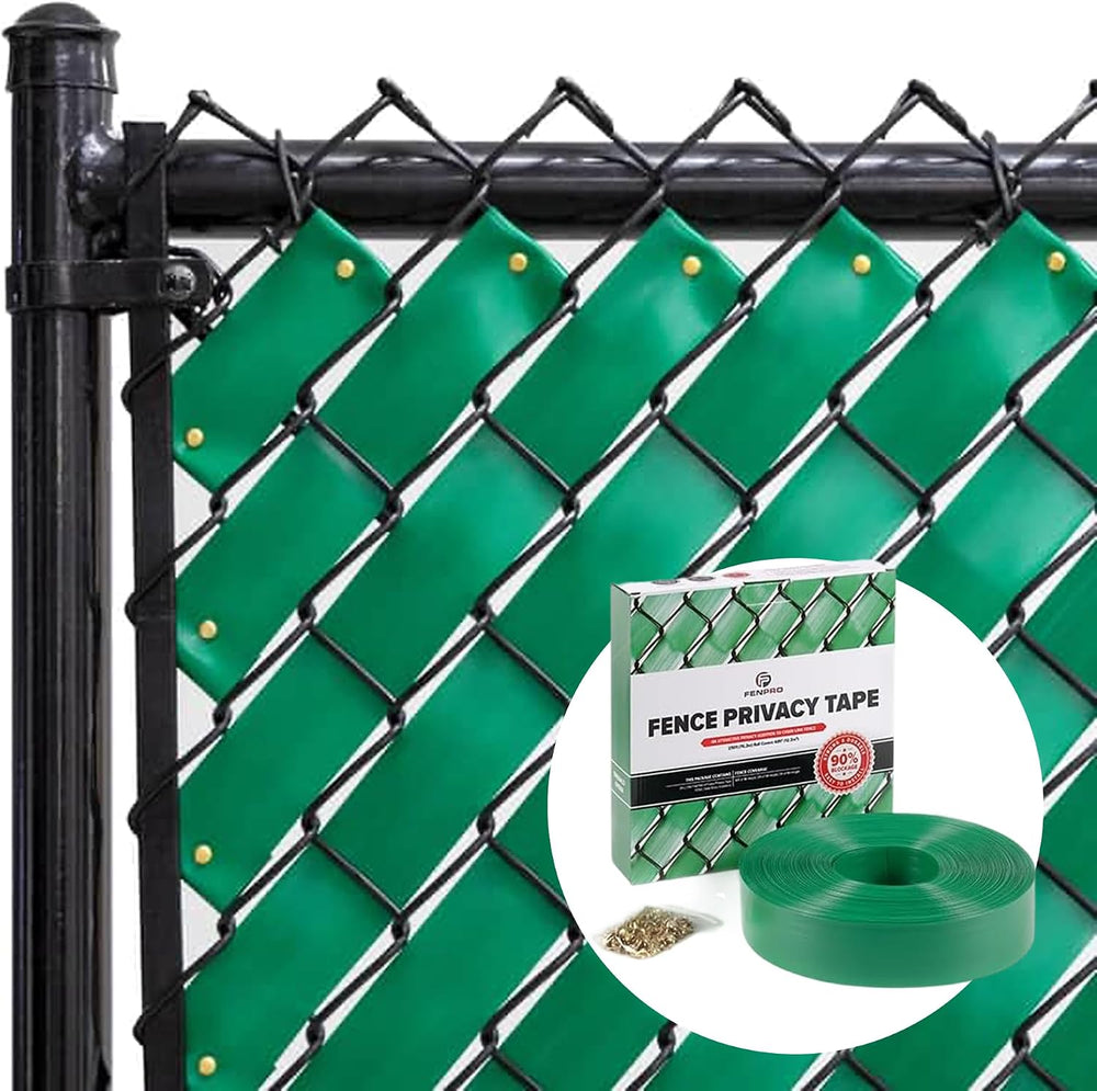 Chain Link Fence Privacy Tape (Emerald Green)