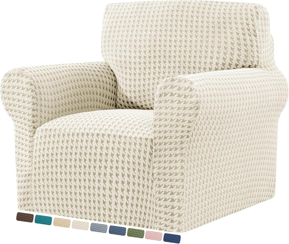 ZNSAYOTX 1 Piece Stretch Chair Slipcover with Arms (34"-44") New-Ho...