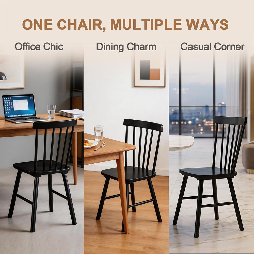 DUHOME Windsor Dining Chairs Set of 4,Spindle Back Dining Chairs