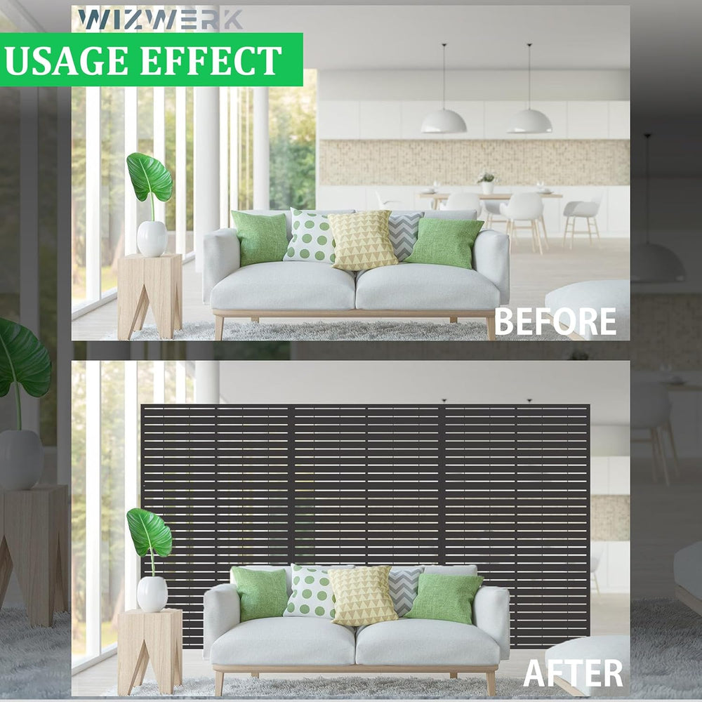 6FT Outdoor Metal Privacy Screen โ Decorative Privacy Fence and Room/Garden D...