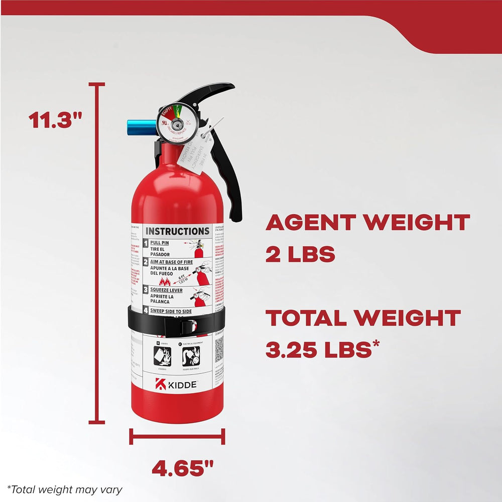 Kidde Basic 5 Fire Extinguisher for Home, 5-B:C, FA5G