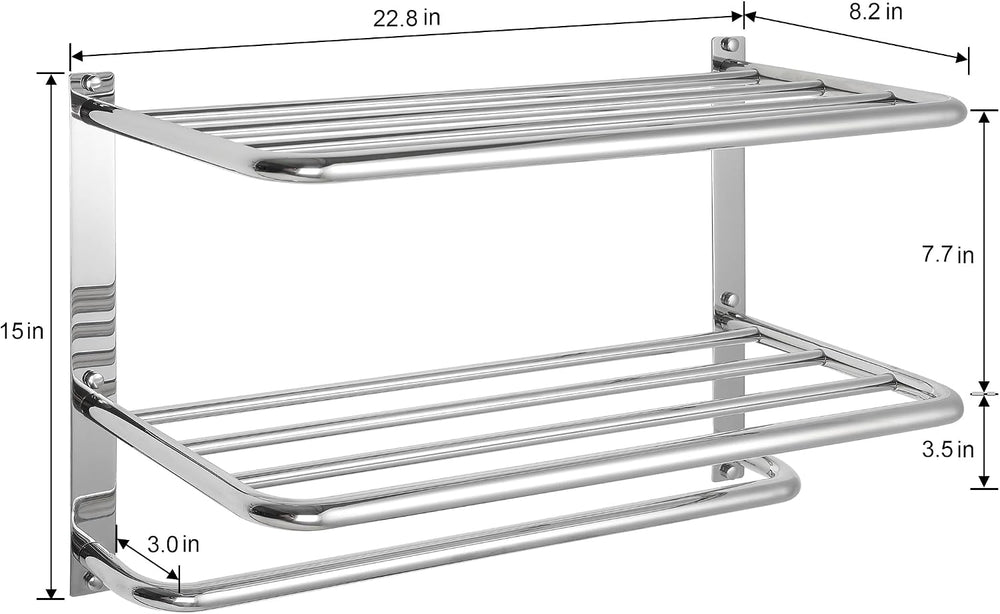 Towel Rack for Bathroom, DEWVIE 23 Inch Tower Holder with Tower Bars, SUS 304...