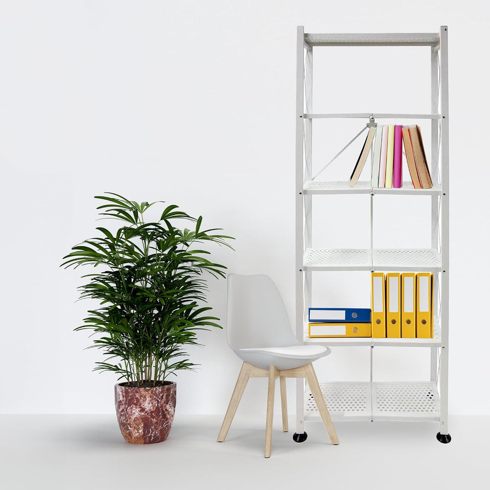 Origami 6-Tier Folding Storage Shelves, Heavy Duty Shelf Rack Organizer Unit,...