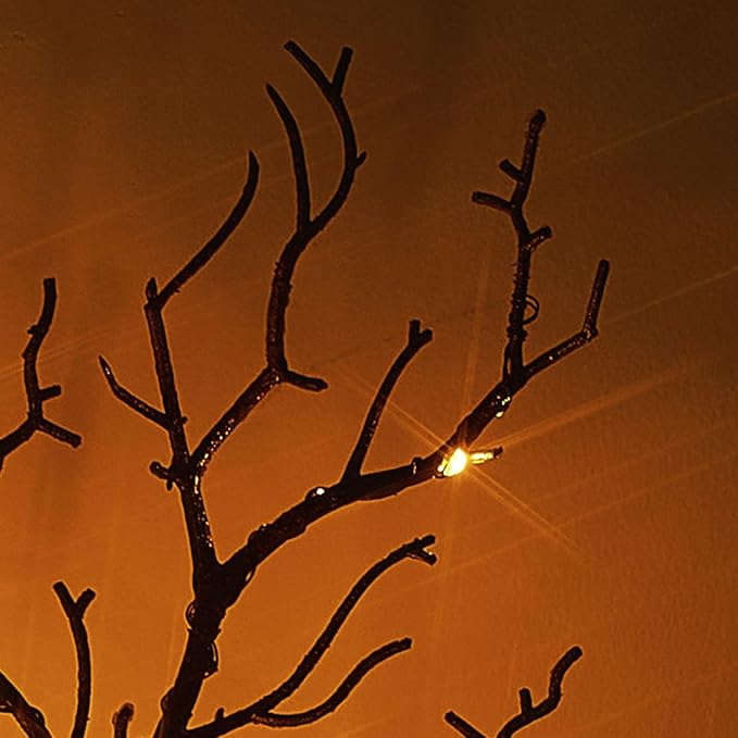 Birchlitland Halloween Branch Lights with Timer Battery Operated 75 LED Orang...
