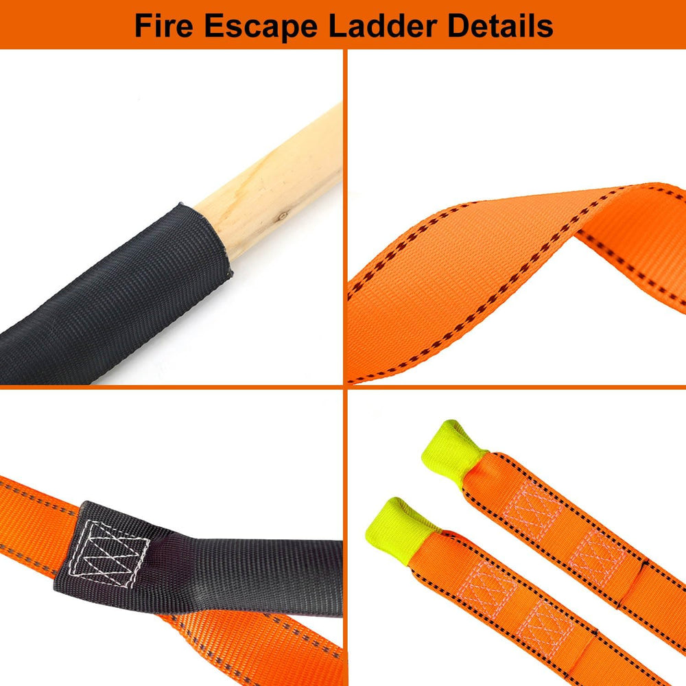 Fire Escape Ladder 3 Story, 26.2 Feet Emergency Ladder Rope Ladder