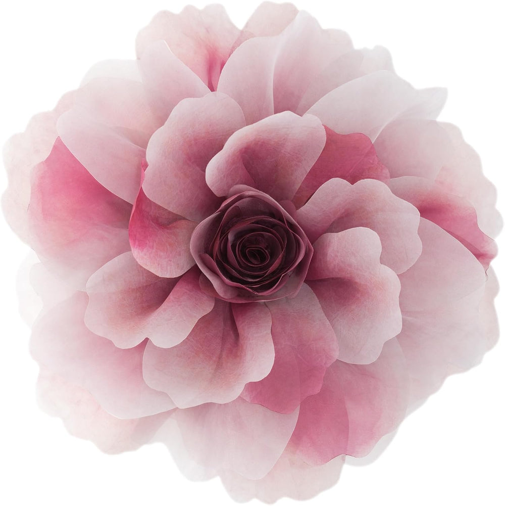 OiseauVoler 3D Peony Flower Decorative Throw Pillow with Insert Included