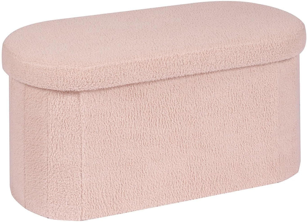 B FSOBEIIALEO 30" Folding Ottoman with Storage for Living Room, Pink