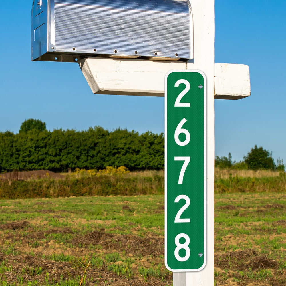 911 Address Number Sign, Custom Emergency Reflective Mailbox Sign, Visible