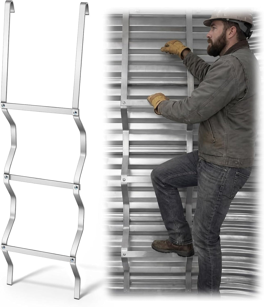 Shimeyao 1 Pcs Egress Window Well Ladder 3 Step, 14" W x 50" H