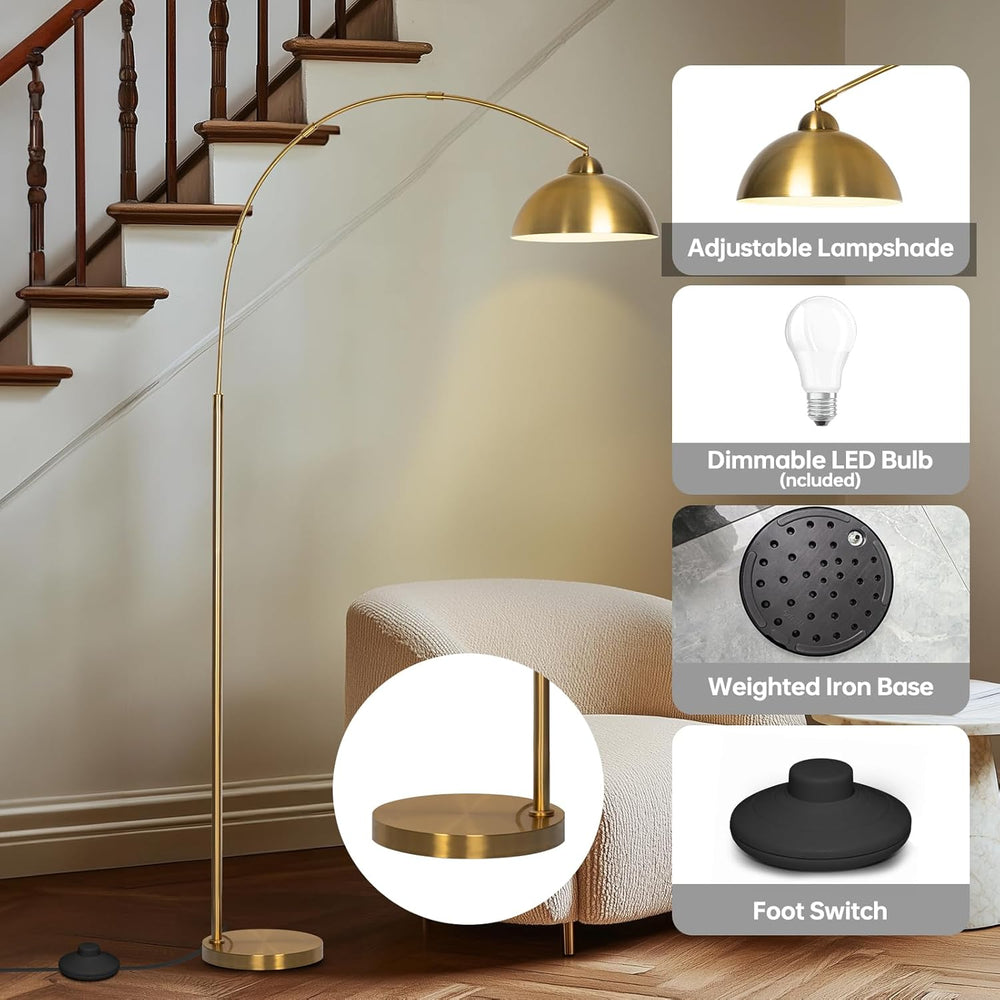 EOEYYOYB Floor Lamp with 3 Light Modes Adjustable– Modern Arc Standing Tall L...