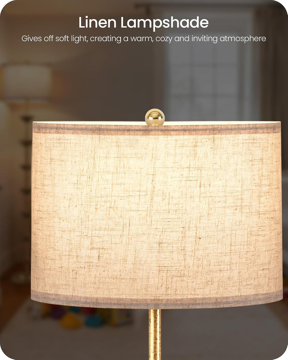 64 Inch Antique Gold Leaf Floor Lamp, 3CCT, Foot Switch, Flower Floor Light