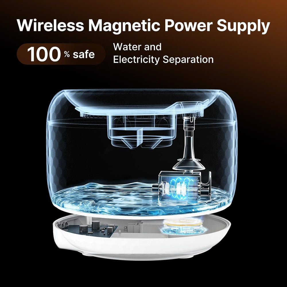 Red Dot Award Wireless Cat Water Fountain 1.8L/60oz, 145° Sensor Fountain wit...