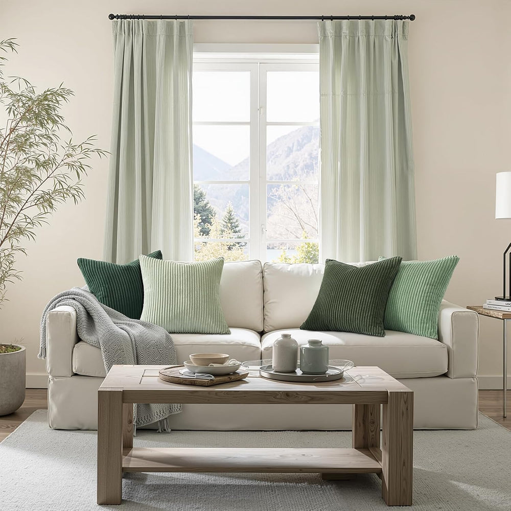 Topfinel Light Green Decorative Throw Pillow Covers Green Series,Winter Fluff...