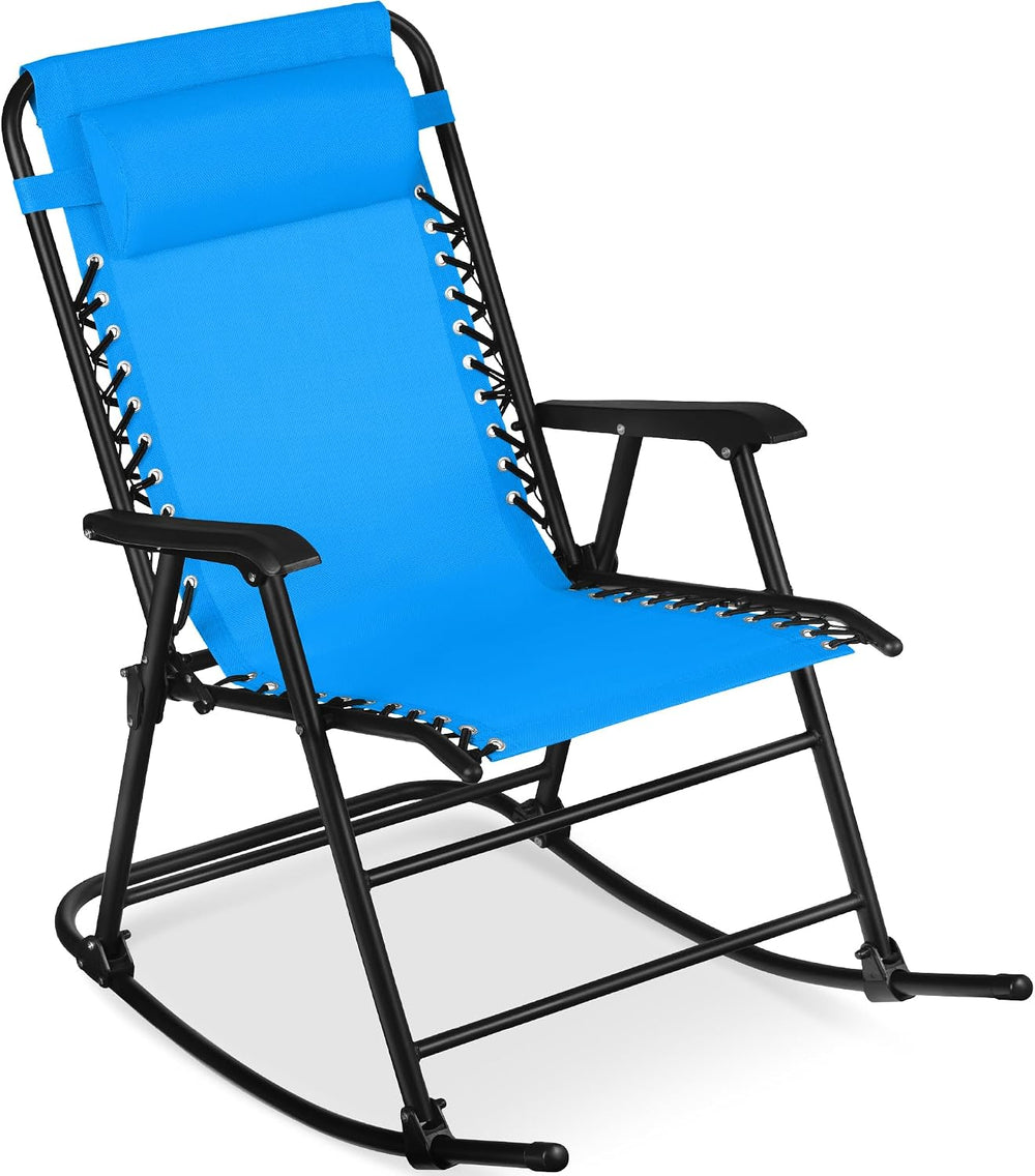 Best Choice Products Outdoor Patio Rocking Chair, Aqua Blue