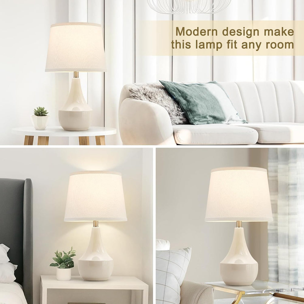 GyroVu 18" Table Lamp Set of 2, Ceramic Table Lamp Classic Beside Lamps ...