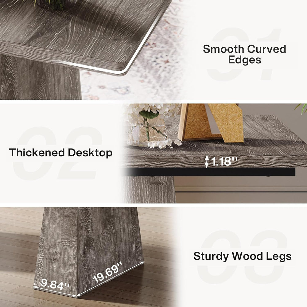 Tribesigns 63-Inch Executive Desk, Large Office Computer Desk with Double Ped...