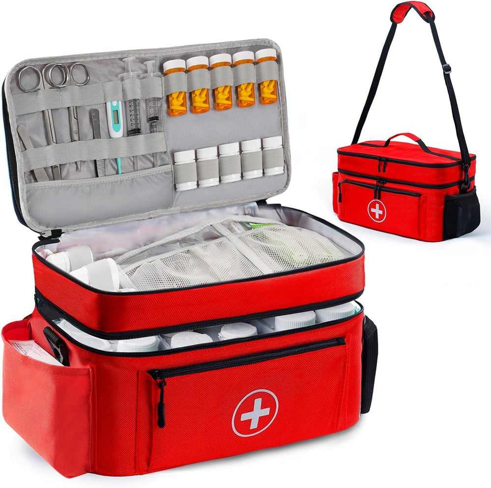 Medicine Organizer and Storage Bag Empty, Family First Aid Box, Pill Bottle O...